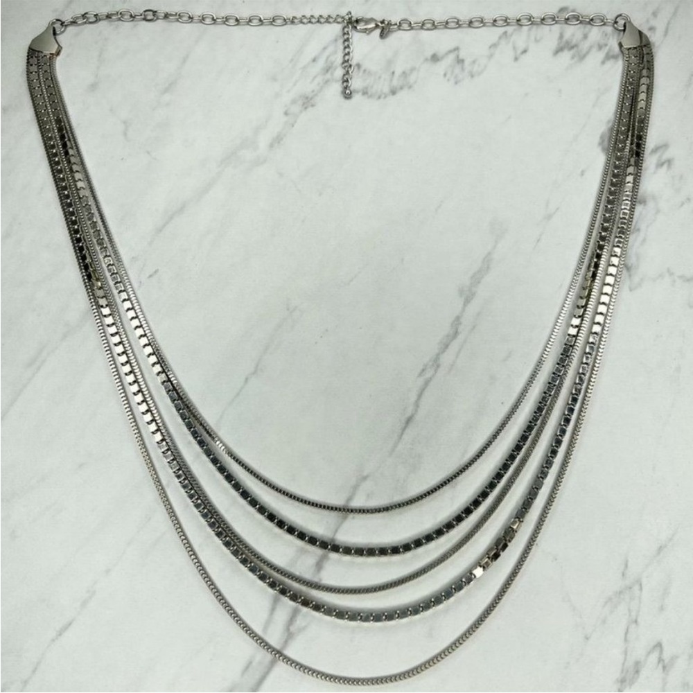 CHICO'S Silver Layered Necklace